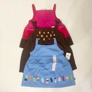 NWT Gap Gymboree Girls 18-24 mos- 3 pc Tank Tops Shirt Bundle Spring Summer NEW